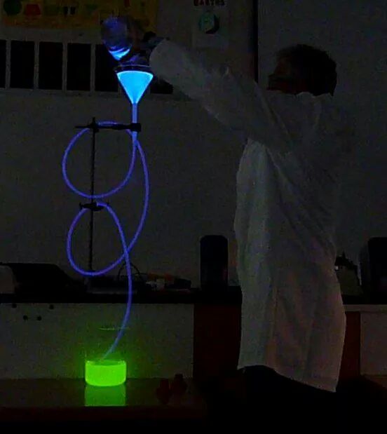 Chemiluminescence, courtesy of Nigel Evans, Bloxham School.